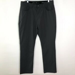 Eddie Bauer 38x32 (Fit 34W 31L) Hiking Camping Outdoor Elastic Waist Pants Gray